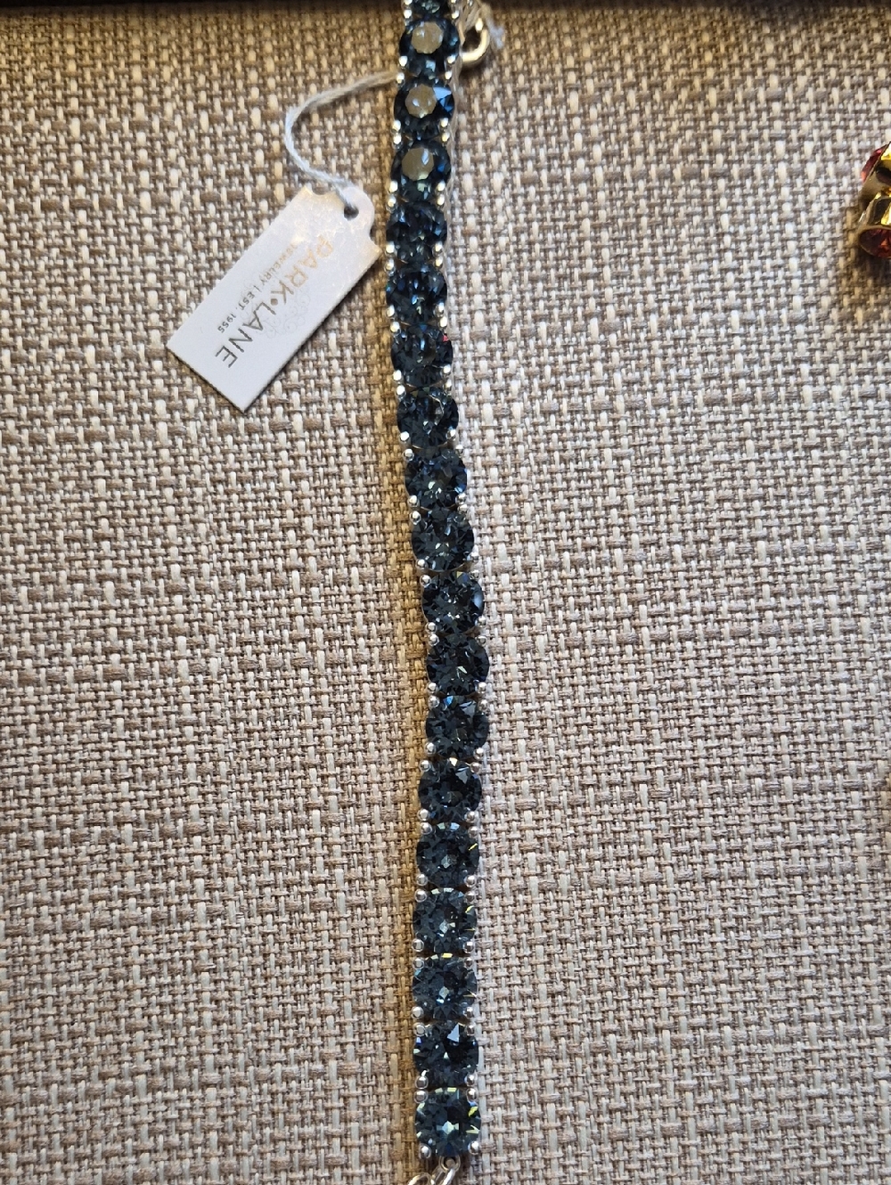 Park Lane Navy Crystal Tennis Bracelet